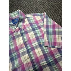 Vintage Lobo By Pendleton Shirt Mens XL Multicolor Plaid Short Sleeve Button